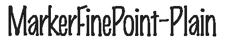 The MarkerFinePoint-Plain Font