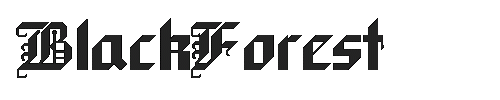 The BlackForest Font