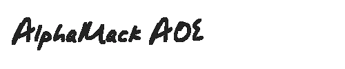 The AlphaMack AOE Font