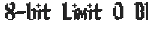 The 8-bit Limit O BRK Font