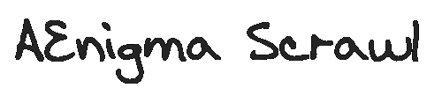 The AEnigma Scrawl 3 BRK Font