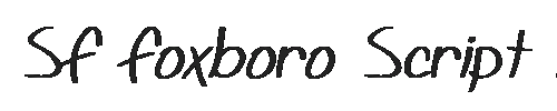 The SF Foxboro Script Italic Font