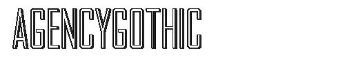 The AgencyGothic Font