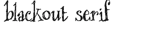 blackout serif