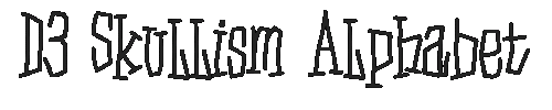 The D3 Skullism Alphabet Font