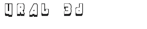 The URAL 3d Font