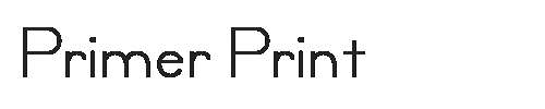 The Primer Print Font