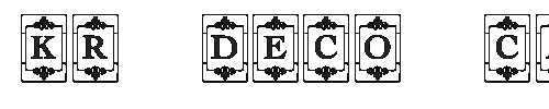 The KR Deco Caps One Font
