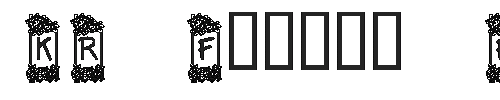 The KR Flower Frame Font