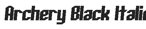 The Archery Black Italic Font