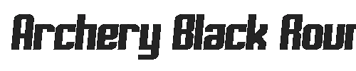 The Archery Black Rounded Italic Font