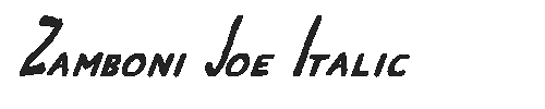 The Zamboni Joe Italic Font