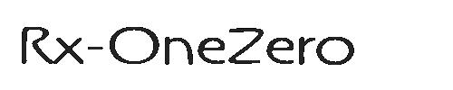 The Rx-OneZero Font