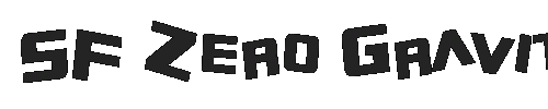The SF Zero Gravity Condensed Font