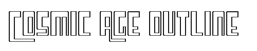 The Cosmic Age Outline Font