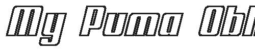 The My Puma Oblique Outlined Font