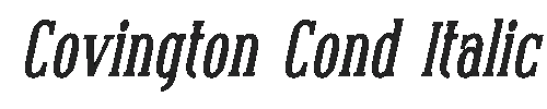 The Covington Cond Italic Font