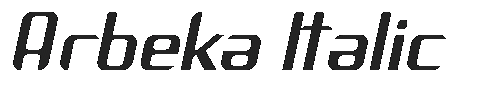The Arbeka Italic Font