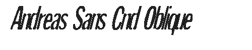 The Andreas Sans Cnd Oblique Font