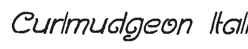 The Curlmudgeon Italic Font