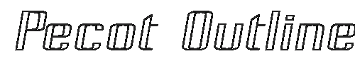 The Pecot Outline Oblique Font