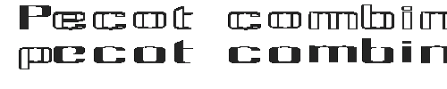 The Pecot combined Font