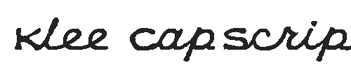 The Klee CapScript Font
