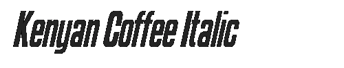 The Kenyan Coffee Italic Font