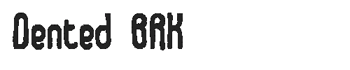 The Dented BRK Font